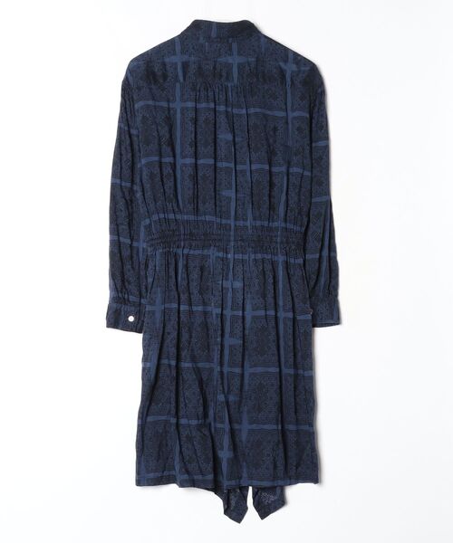 「ZUCCa」 シャツワンピース M size ネイビー レディース_画像2