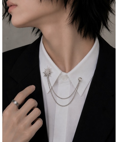 CERCA ブローチ 「Bls」「ZA」「Bling Leads」襟ブローチ マルチ