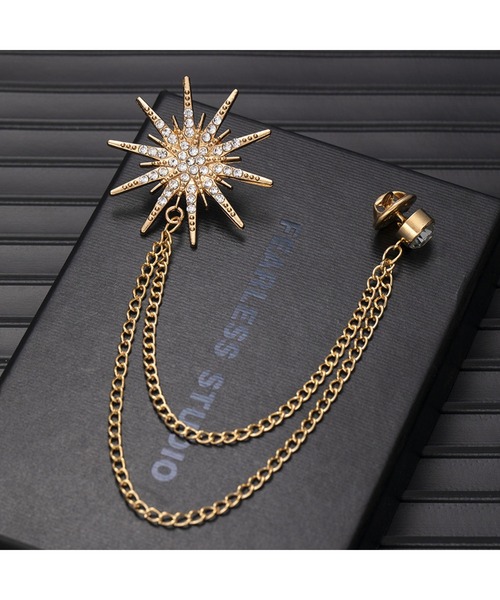 ブローチ　2点 CERCA ブローチ 「Bls」「ZA」「Bling Leads」襟ブローチ マルチ