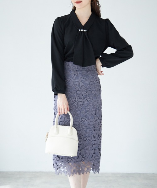 「tocco closet」 長袖ブラウス M ブラック レディース_画像2