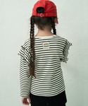 tシャツ 「90-150cm」 ワッフル 袖フ...の詳細画像2