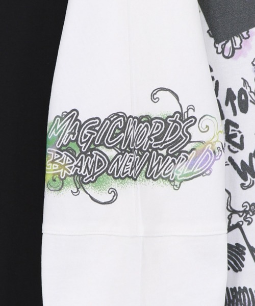 ScoLar（スカラー） tシャツ 163625：スケッチ柄 ドルマンプルオーバー