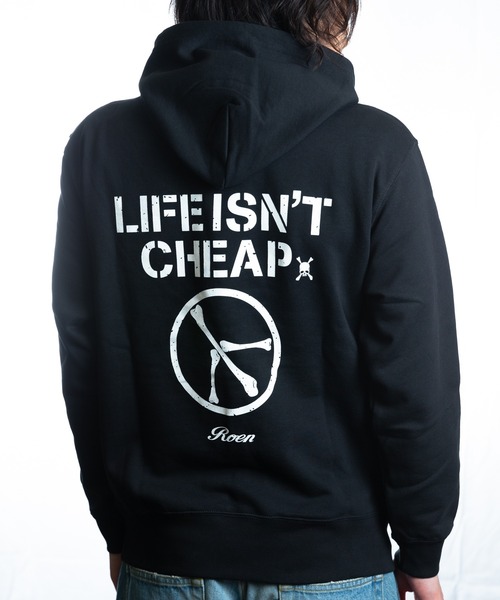 Roen パーカー LIFE IS NOT CHEAP Hoodie メンズ レディース  