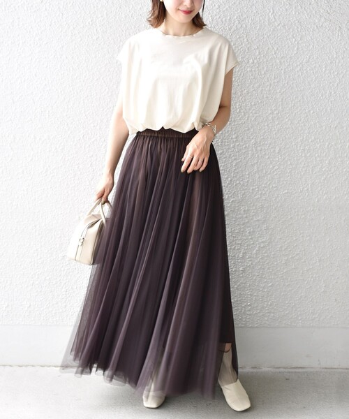 本日限定値下SueUNDERCOVER チュールロングスカート 新品未使用タグ付 チュール刺しゅうギャザーロングスカート【Hana服】 通販