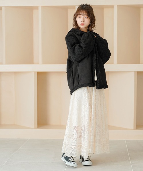 Newlyme コート ムートンコート フェイクムートンボアコート  