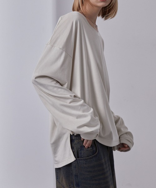 Loose（ルース） tシャツ ハイドレープトロミ ディープネック