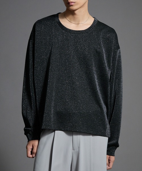THE HIGH-LOWS ハイロウズ ロンT 長袖カットソー ブラック 美品 Loose（ルース） tシャツ ハイドレープトロミ ディープネック