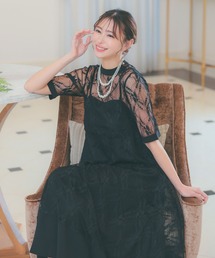 Retica（レティカ） ワンピース パーティードレス 二次会 Aライン 2連