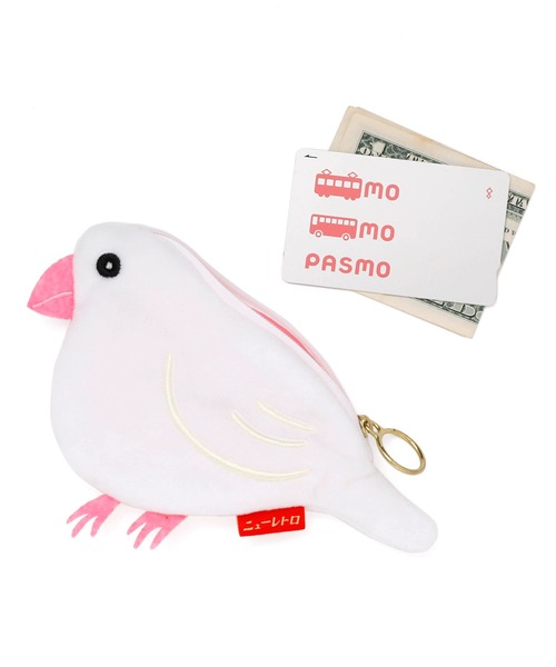ニューレトロ ポーチ 入学式 ダイカットポーチ ミニ 文鳥 レディース