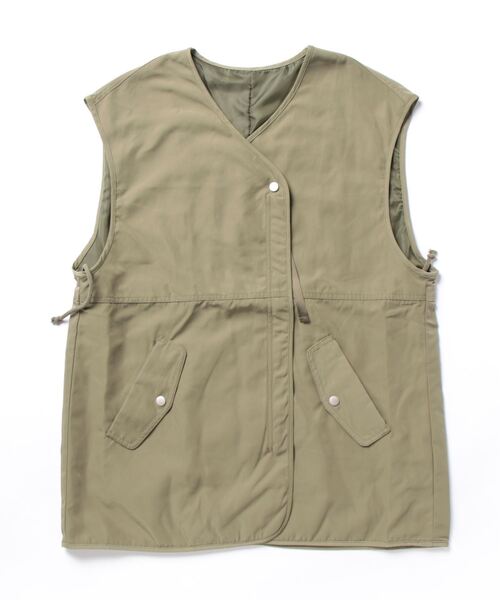 STYLEBLOCK ベスト ジレ Eツイルミリタリーベスト レディース