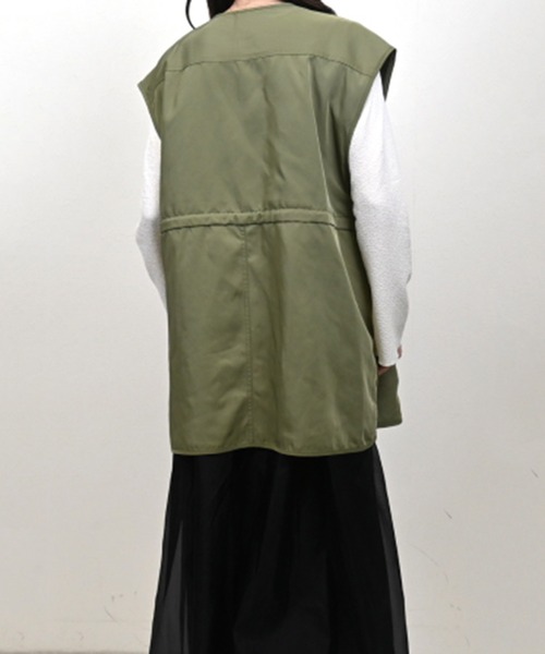 ベスト ジレ Eツイルセットミリタリーベスト レディース STYLEBLOCK ベスト ジレ Eツイルセットミリタリーベスト