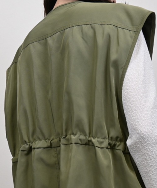 ベスト ジレ Eツイルセットミリタリーベスト レディース STYLEBLOCK ベスト ジレ Eツイルセットミリタリーベスト