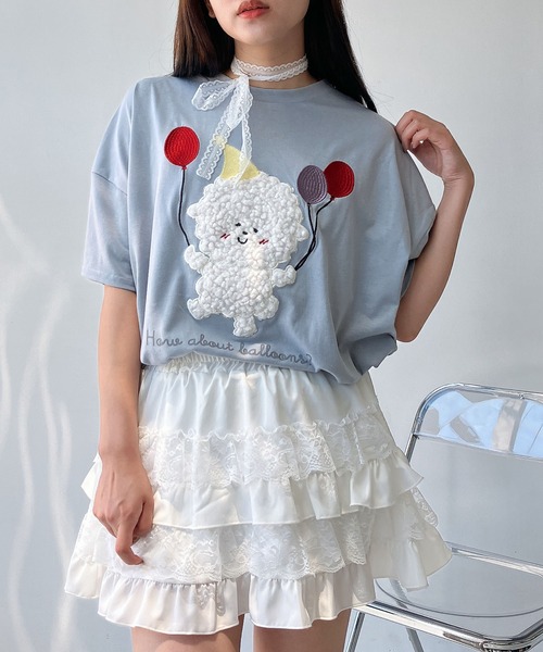 ふわふわカットソー 汗じみ防止】【ウォッシャブル】ゼブラネックプリントプル