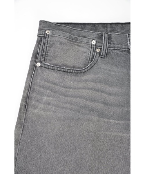 ワイドパンツ ジーンズ バギーデニムパンツ/Washed baggy denim trousers メンズ レディース_5