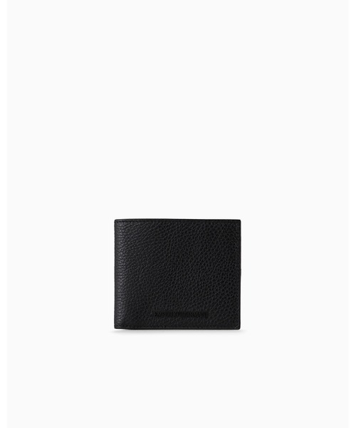 【EMPORIO ARMANI】ロゴ レザー 二つ折りウォレット 財布 エンポリオアルマーニ EMPORIO ARMANI 二つ折り財布 コンパクト