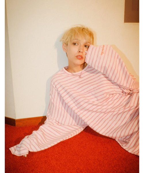 Tシャツ(長袖+七分) little sunny bite - Stripe big long tee little sunny bite Little sunny bite（リトルサニーバイト） tシャツ 「Little Sunny