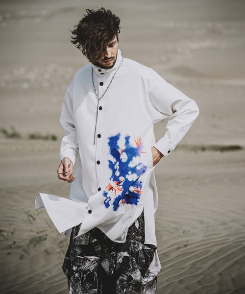 週末sale！新品TODAYFU今季のロングシャツ ステンカラーロングシャツ & DAISUKE KAMII＜グレー＞(S グレー): 東京