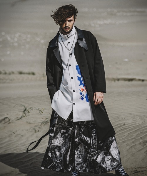 NO ID.（ノーアイディー） シャツ 「NO ID.」Print Big Long Shirt