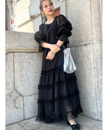 ワンピース jumelle tulle layered op black tulle layered op ブラック | ワンピース | JUMELLE