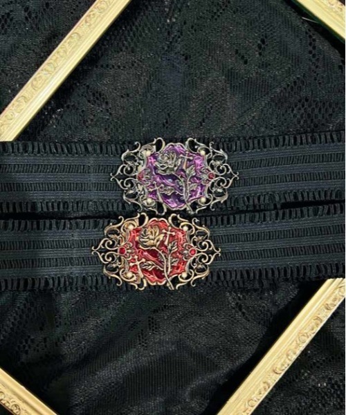 axes femme（アクシーズ ファム） ベルト ゴシックローズゴムベルト