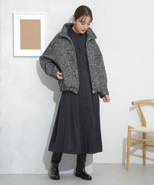 NANO universe（ナノ・ユニバース） コート アウター ツイードジップ