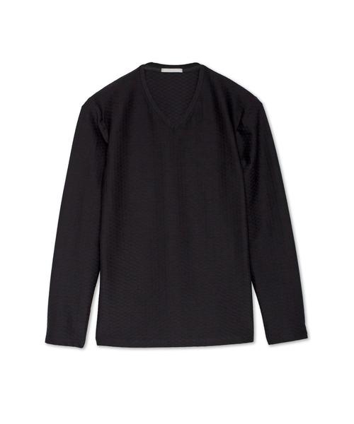 ハイストリート（HIGH STREET）/HIGH STREET∴RIPAウェーブパターン長袖Vネックカットソー HIGH STREET（ハイストリート） tシャツ HIGH STREET∴RIPAウェーブ
