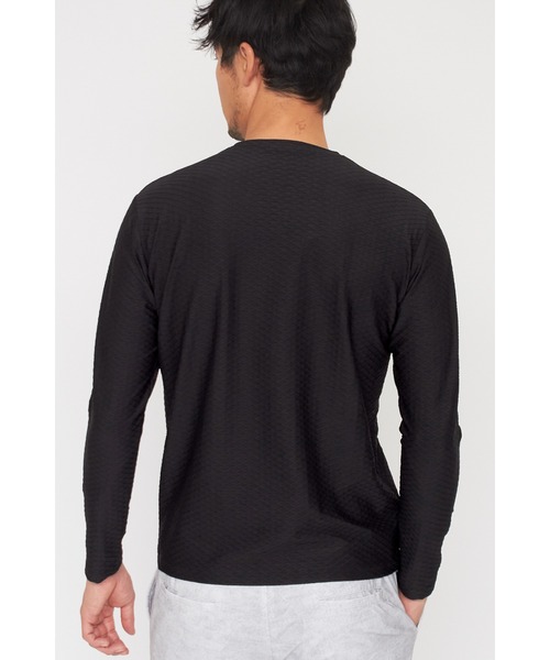 HIGH STREET tシャツ STREET∴RIPAウェーブパターン長袖Vネック