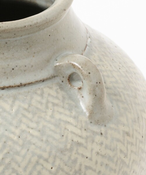 【SALE】島岡 桂　縄文象嵌扁　壷 fennica（フェニカ） インテリア 島岡製陶所 / 島岡桂 縄文象嵌 扁壷