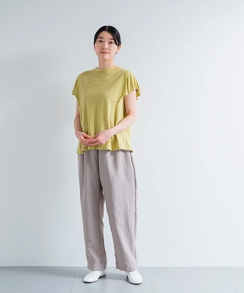 tシャツ リネン100Ｔシャツ「フリル」 レディース
