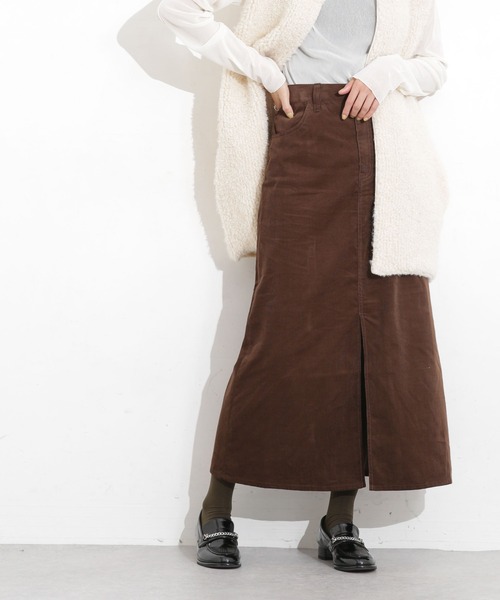 NANO universe（ナノ・ユニバース） デニムスカート コーデュロイ