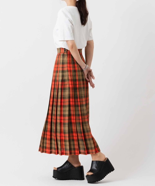 O'NEIL OF DUBLINオールプリーツロングリネンキルトスカート80cm O'NEIL of DUBLIN（オニールオブダブリン） スカート ONeil of Dublin