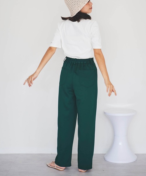【mm】 ストレートパンツ コットン ハイウエスト ストレートパンツ ”Marilyn