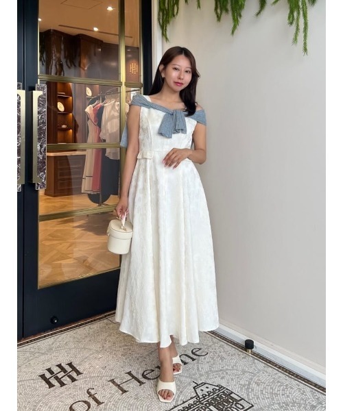ワンピース herlipto beige petale / pearl white / brandy rose】Sunflower-Printed