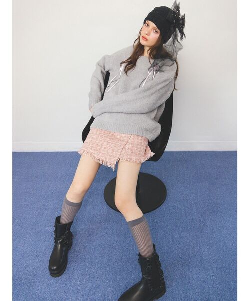 【CALNAMUR】ツイードスカートパンツ CALNAMUR スカート ツィードスカートパンツ : ZOZOTOWN Yahoo!店