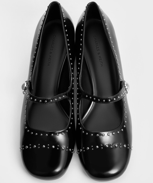 CHARLES ＆ KEITH パンプス スタッズ メリージェーンパンプス