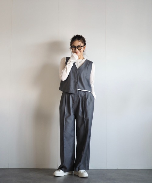 ベスト ジレ アシメショートジレ レディース Anside ベスト ジレ アシメショートジレ レディース : ZOZOTOWN