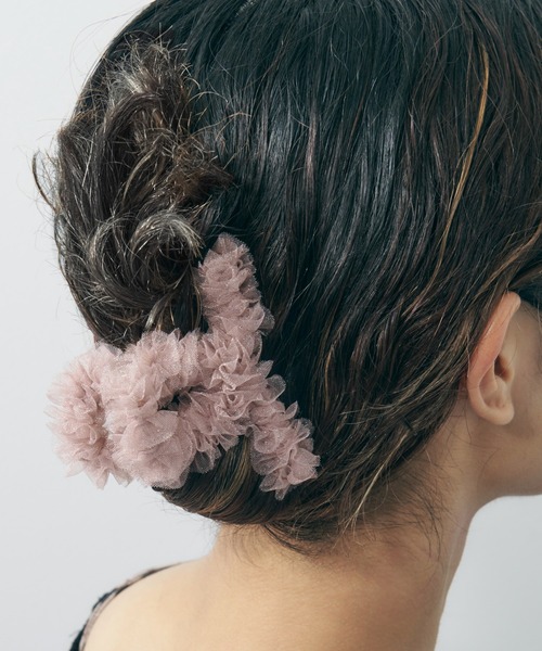 GOLDY ヘアクリップ ショート フリル バンス クリップ