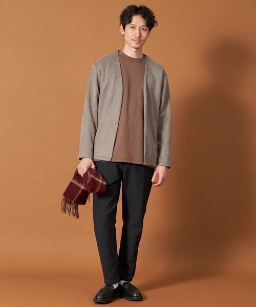 THE SHOP TK カーディガン 杢スウェードタッチカーディガン メンズ