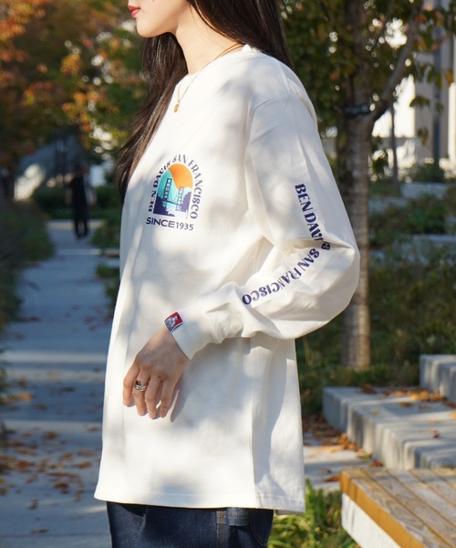 BEN DAVIS（ベンデイビス） tシャツ LADIES PRINT LONG SLEEVE