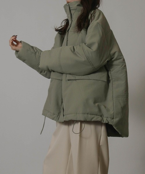 Beauty&Youth ADSバルカラーダウンコート カーキ グレー XL ADSダウン ショールカラーコート （ダウンジャケット・ベスト）｜ICB