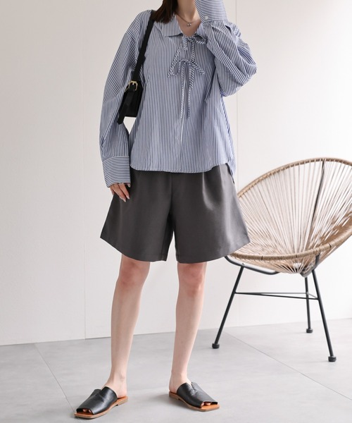CREARE -LINO- ハーフパンツ パンツ ツータックハーフパンツ