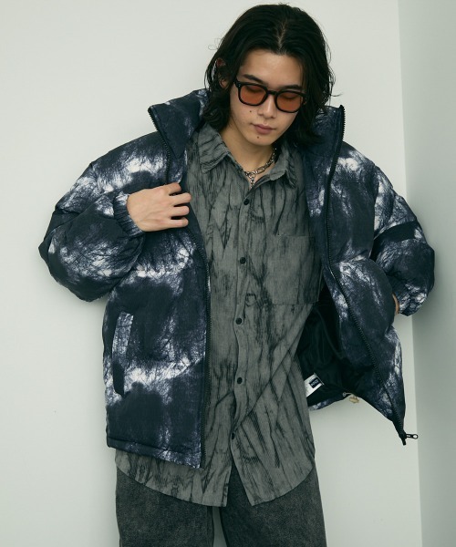 pattern torso ブラック ダウンジャケット Shoowtime（ショウタイム） ダウンジャケット ダウン Abstract pattern