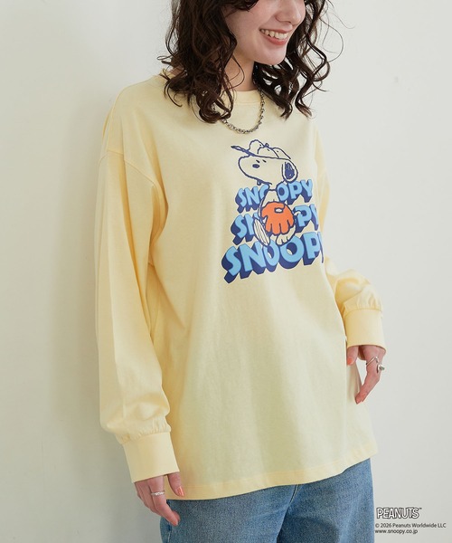 極美品　ファミリア　ピーナッツコラボ　長袖Tシャツ　ボーダー　ロンT スヌーピー PEANUTS tシャツ 「PEANUTS/ピーナッツ」スヌーピー/SNOOPY スリーブ