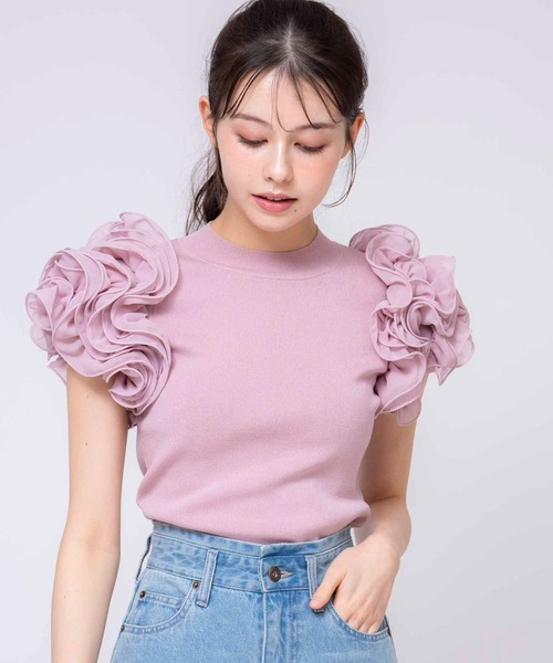 NOELA（ノエラ） ニット セーター フリルスリーブニット レディース