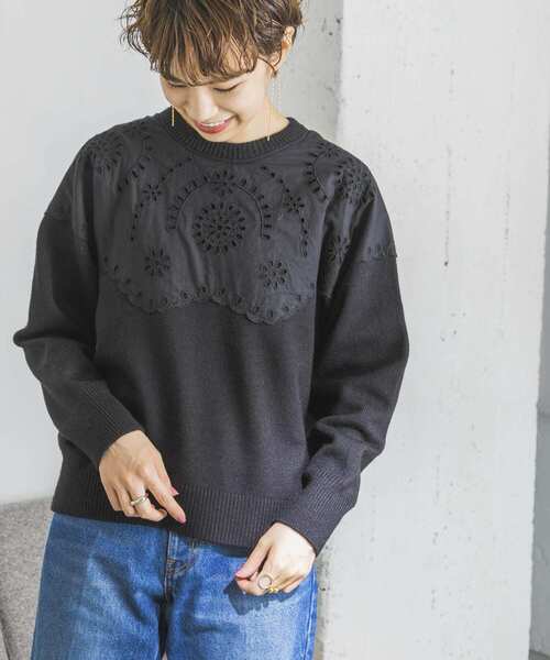 「URBAN RESEARCH」 長袖ニット FREE ブラック レディース URBAN RESEARCH 「URBAN RESEARCH」 長袖ニット FREE ブラック