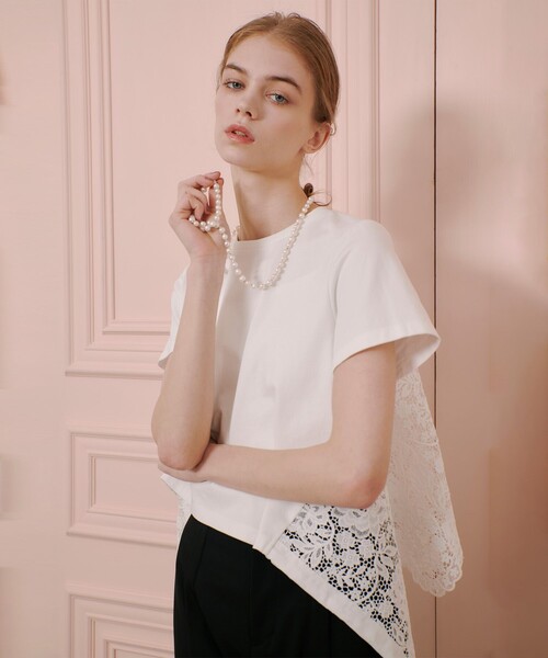 LOULOU WILLOUGHBY tシャツ 「LOULOU WILLOUGHBY」レース