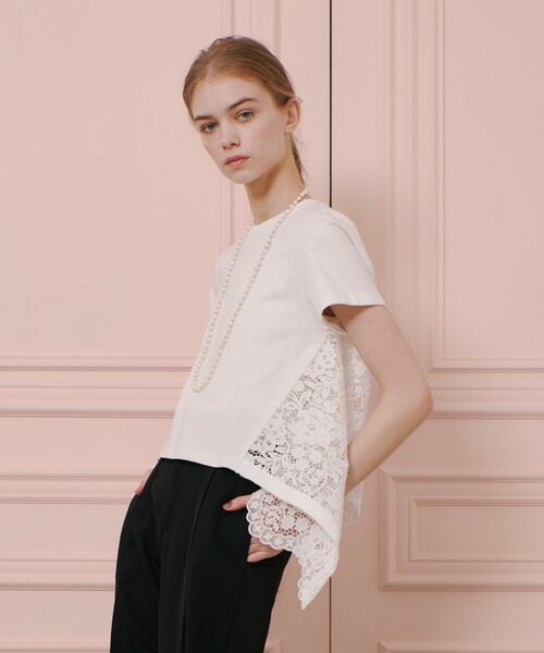 tシャツ  「LOULOU WILLOUGHBY」レースドッキングプルオーバー レディース LOULOU WILLOUGHBY tシャツ 「LOULOU WILLOUGHBY」レース