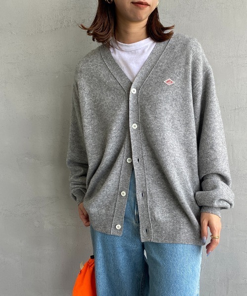 DANTON グレー ニットカーディガン 新品未使用Mサイズ Danton（ダントン） ニットカーディガン 40 ライトグレー レディース