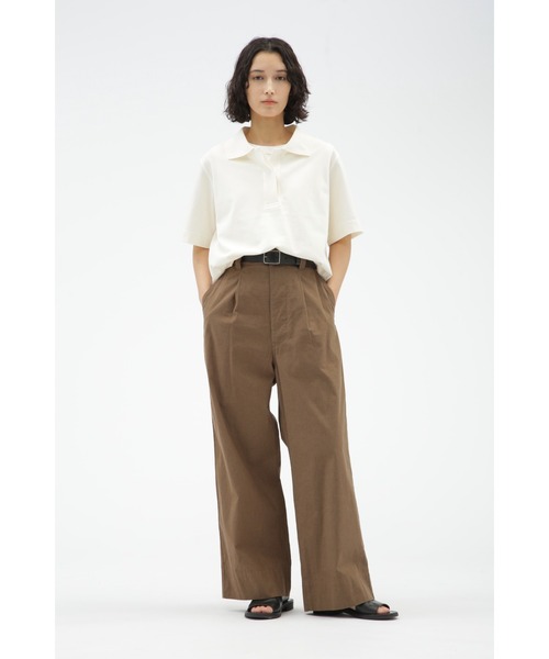 MHL. パンツ OVERDYE MELANGE COTTON LINEN レディース