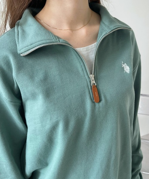 [U.S. POLO ASSN.] тренировочный cut and sewn L черный женский 